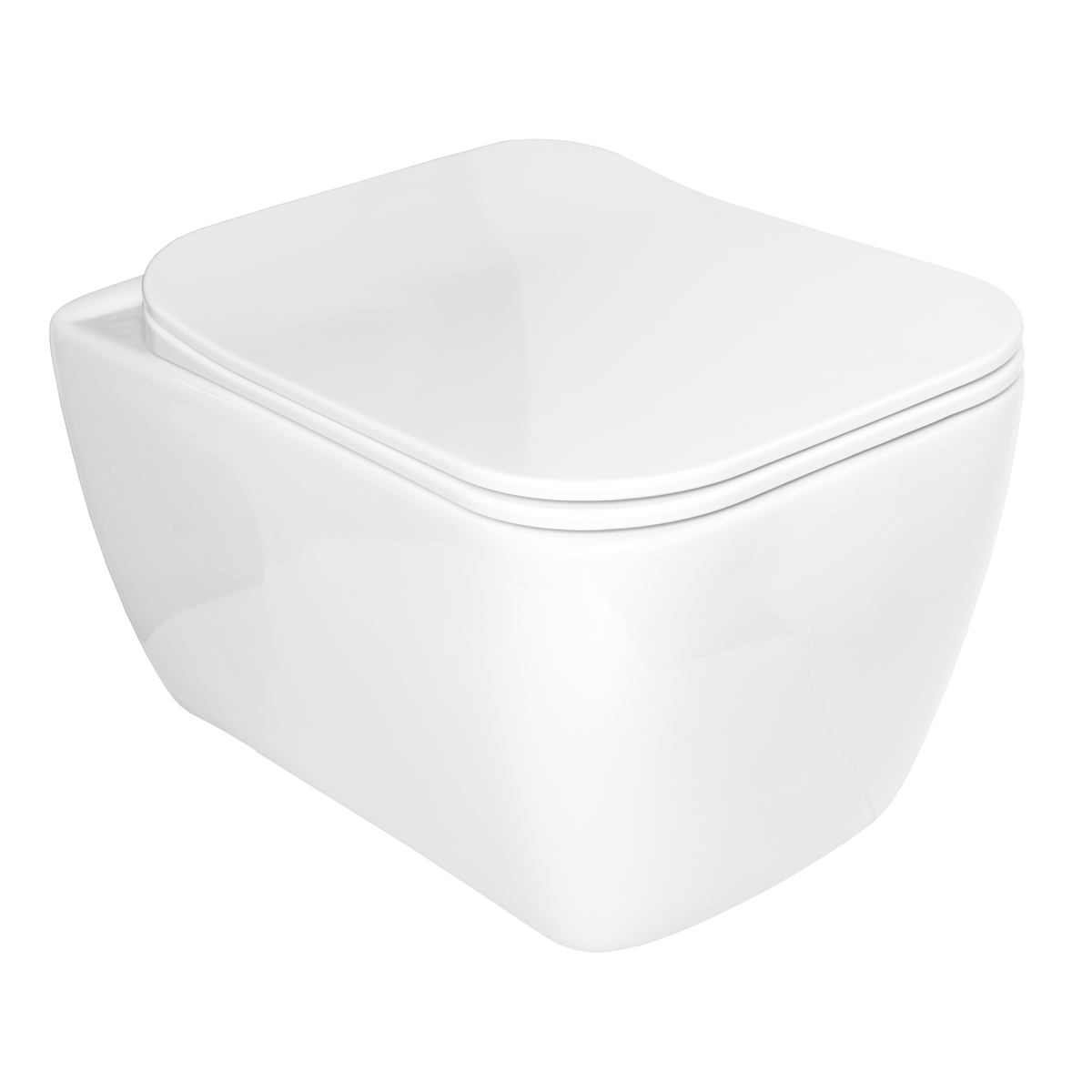 HA010 Glacera Havana viseča brezrobna WC školjka kvadratna