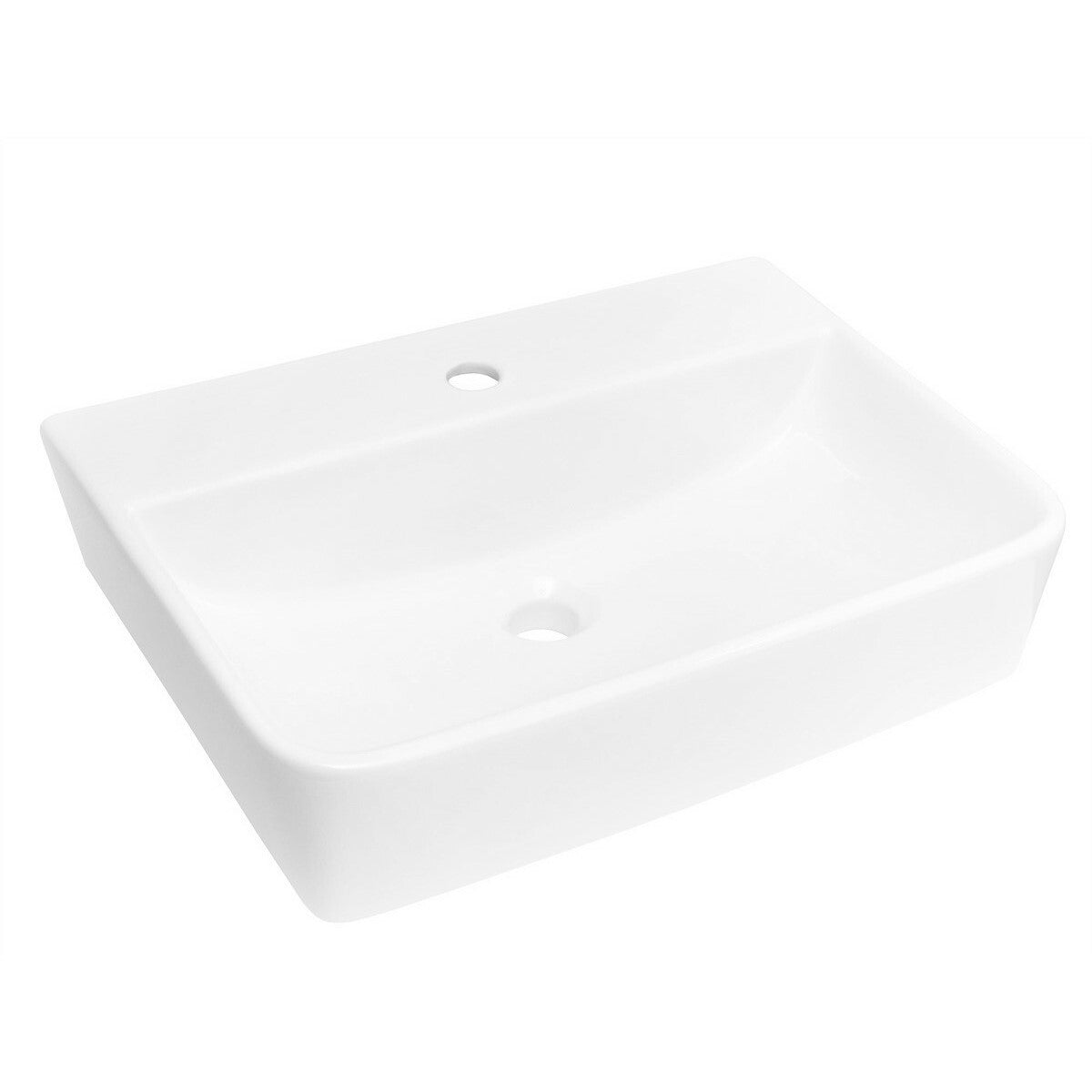 HA6540 Glacera Havana 65 x 40 cm pravokotni stenski keramični umivalnik z odprtino za armaturo