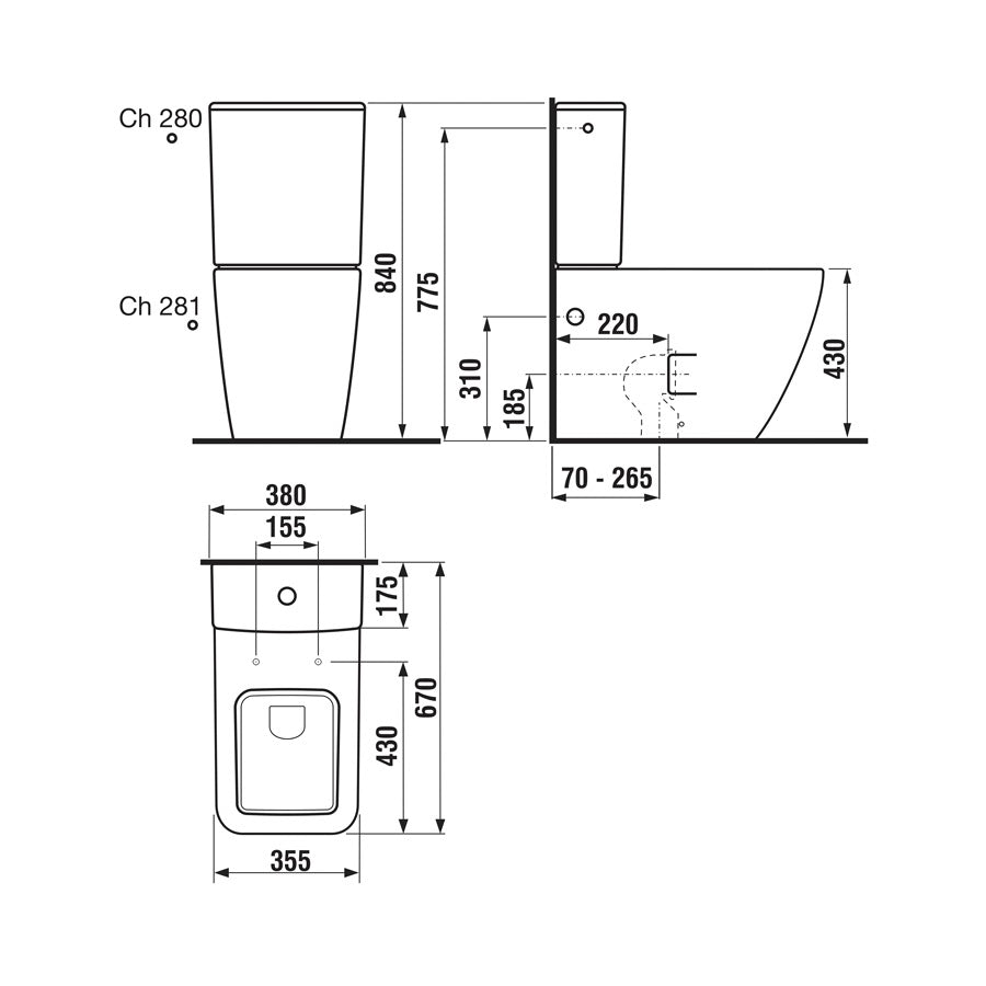 SIKOSJP28422 Jika Pure talna WC školjka monoblok