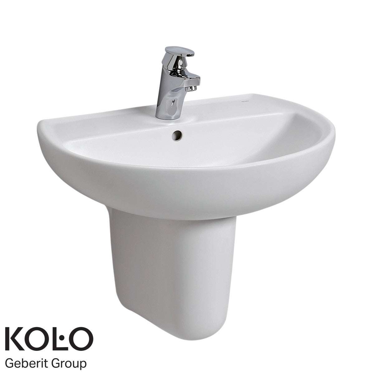 K91160000 Kolo Rekord 60 x 45,5 cm stenski keramični umivalnik z odprtino za armaturo