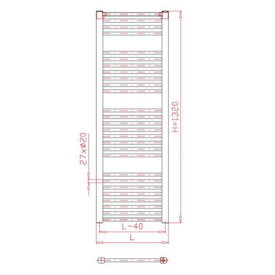 KD6001320 Thermal Trend 132 cm x 60 cm kopalniški radiator univerzalni