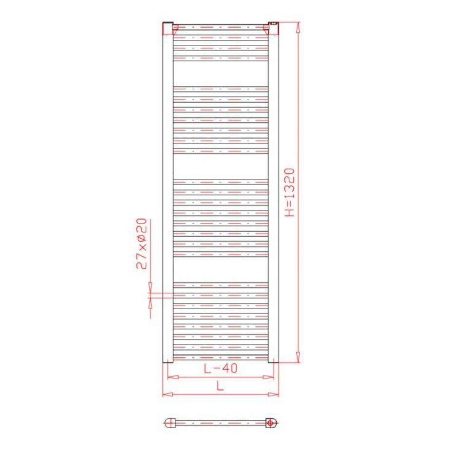 KD6001320S Thermal Trend 60 cm x 132 cm kopalniški radiator univerzalni