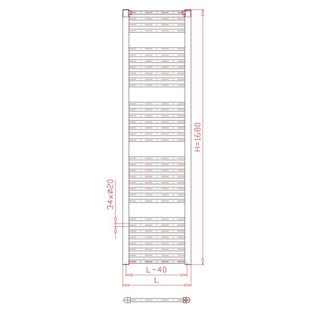 KD6001680 Thermal Trend 168 cm x 60 cm kopalniški radiator univerzalni