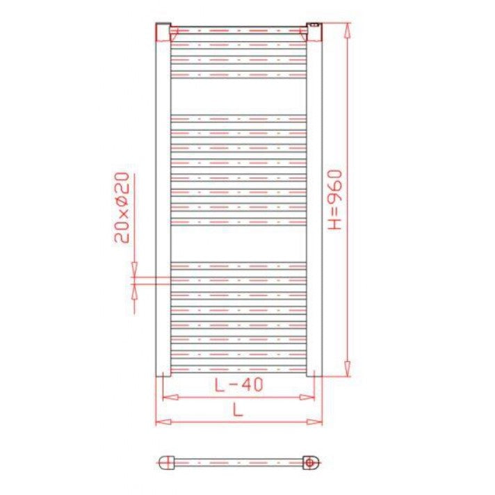 KD750960 Thermal Trend 96 cm x 75 cm kopalniški radiator univerzalni
