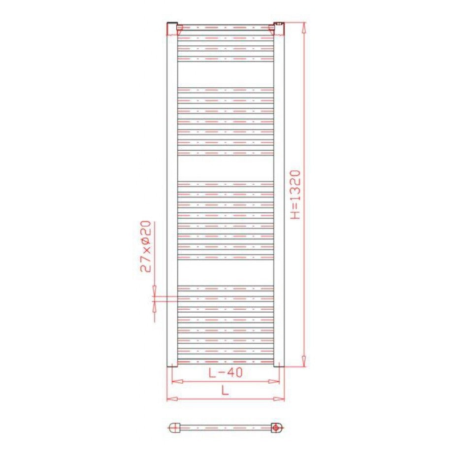 KD7501320 Thermal Trend 132 cm x 75 cm kopalniški radiator univerzalni