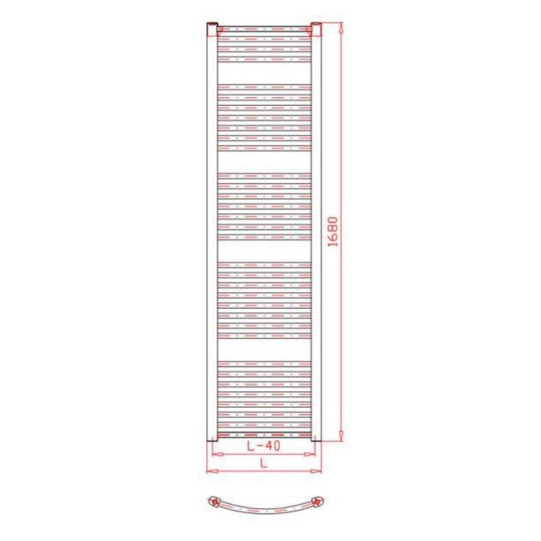 KDO4501640 Thermal Trend 164 cm x 45 cm kopalniški radiator univerzalni