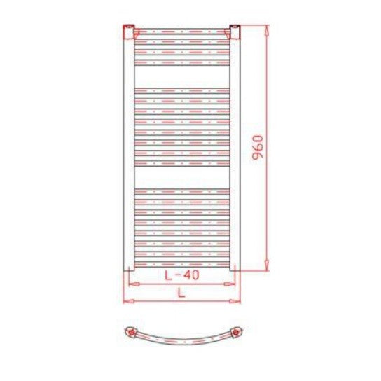 KDO450940 Thermal Trend 94 cm x 45 cm kopalniški radiator univerzalni