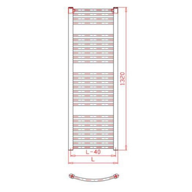 KDO6001290 Thermal Trend 132 cm x 60 cm kopalniški radiator univerzalni