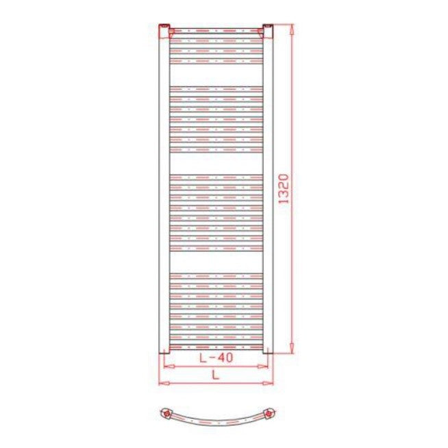 KDO6001290S Thermal Trend 132 cm x 60 cm kopalniški radiator univerzalni