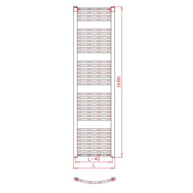 KDO6001640 Thermal Trend 168 cm x 60 cm kopalniški radiator univerzalni