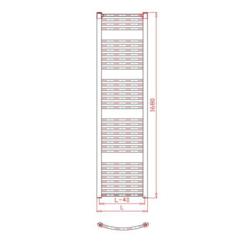 KDO6001640S Thermal Trend 164 cm x 60 cm kopalniški radiator univerzalni