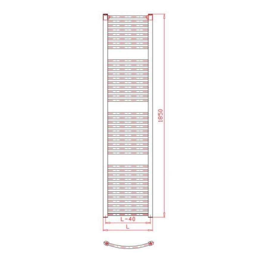 KDO6001850 Thermal Trend 185 cm x 60 cm kopalniški radiator univerzalni
