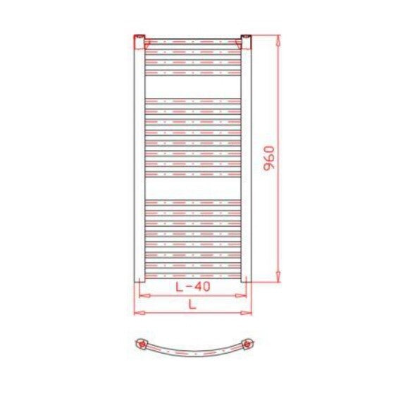 KDO750940 Thermal Trend 94 cm x 75 cm kopalniški radiator univerzalni