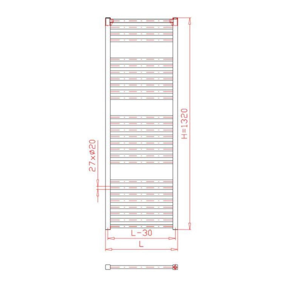 KDOE4501320 Thermal Trend 132 cm x 45 cm električni kopalniški radiator