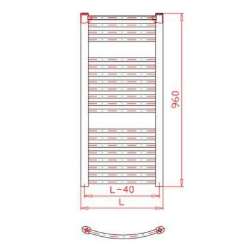 KDOE450960 Thermal Trend 96 cm x 45 cm električni kopalniški radiator