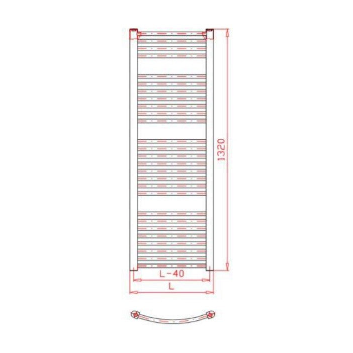 KDOE6001320 Thermal Trend 132 cm x 60 cm električni kopalniški radiator