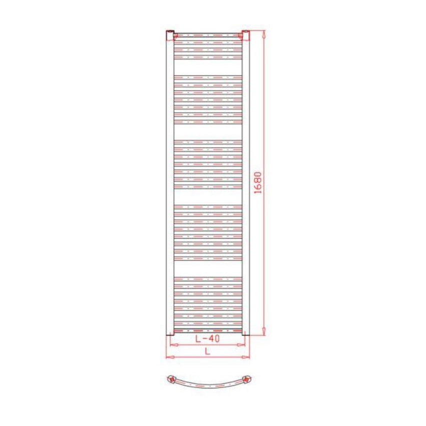 KDOE7501680 Thermal Trend 168 cm x 75 cm električni kopalniški radiator