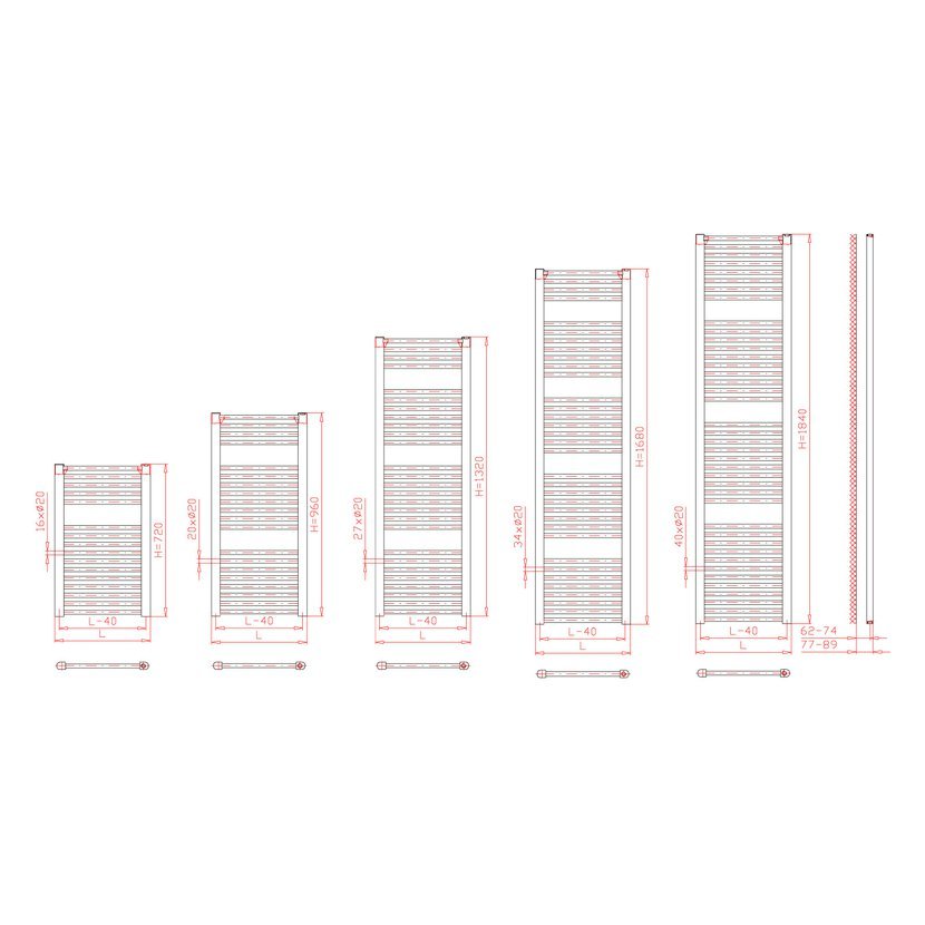 KE450960 Thermal Trend 96 cm x 45 cm električni kopalniški radiator