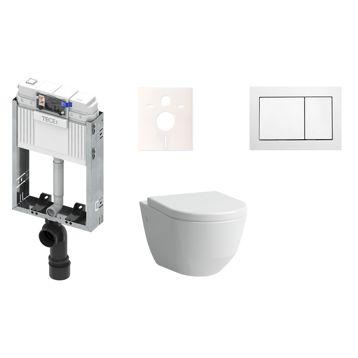 KMPLPROAT Laufen Pro WC školjka s kotličkom za obzidavo TECE Box 9370300