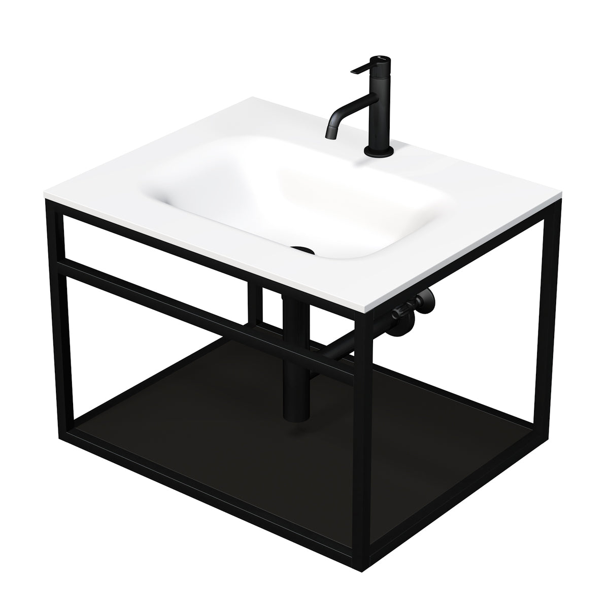 KONZOLEUM65BC Naturel Industrial 66 x 53 cm umivalnik z omarico