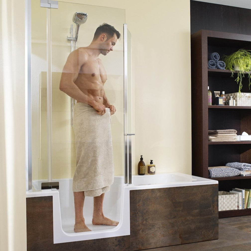 SIKOVAD170L Artweger Duett 170 x 75 cm kad z vratci - leva izvedba