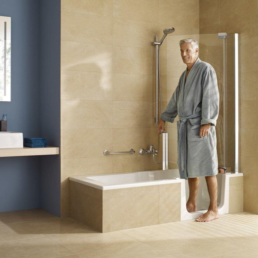 SIKOVAD160L Artweger Duett 160 x 75 cm kad z vratci - leva izvedba