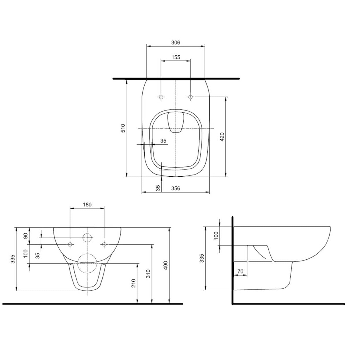 L23120000 Kolo Style viseča brezrobna WC školjka
