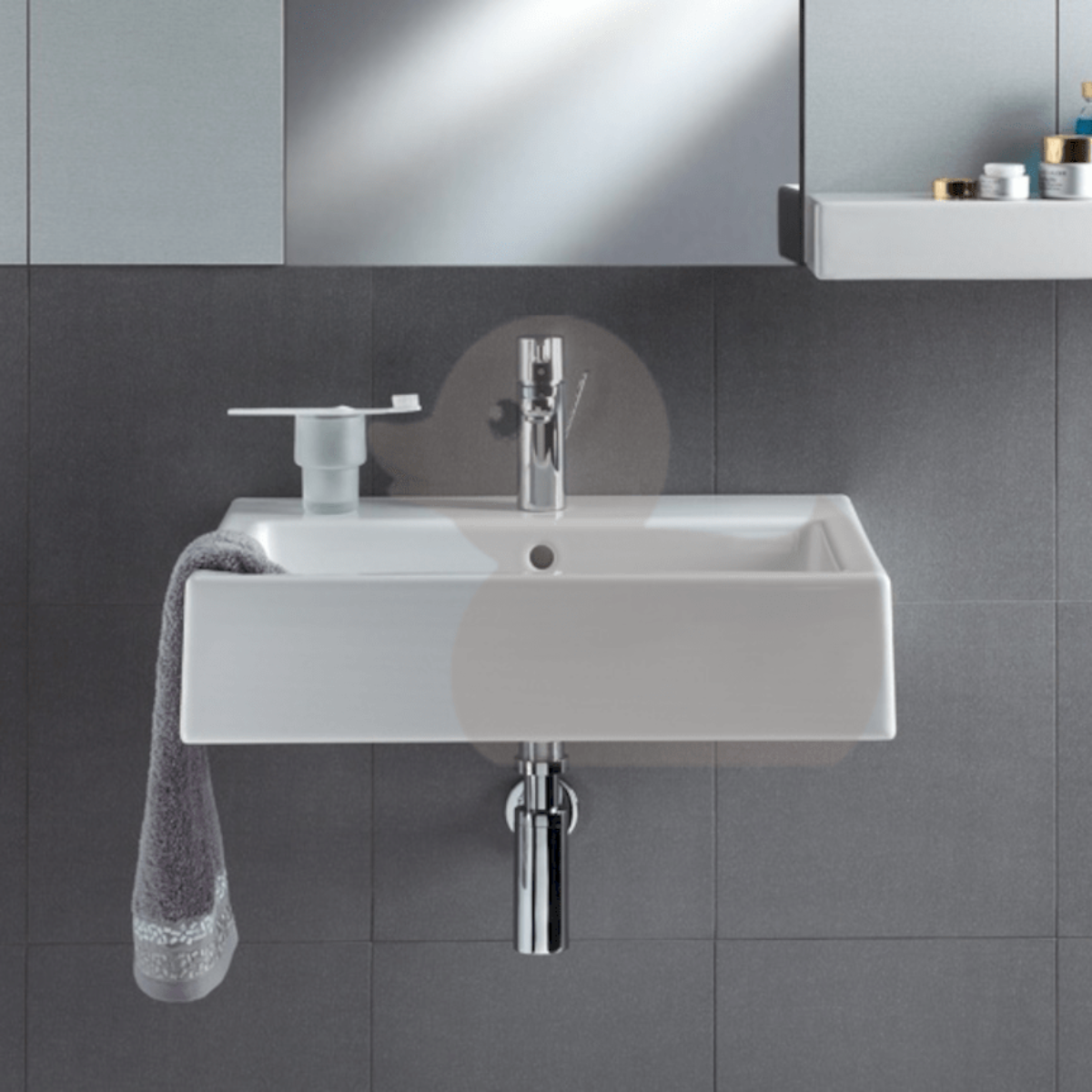 L51150000 Kolo Twins 50 x 46 cm pravokotni keramični umivalnik z odprtino za armaturo