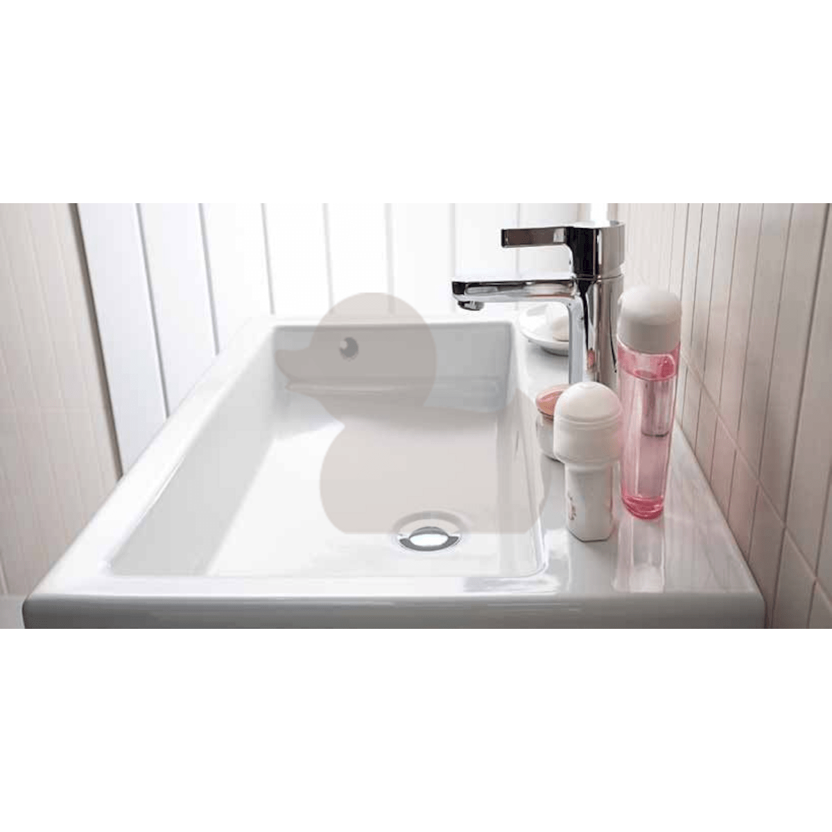 L51160000 Kolo Twins 60 x 46 cm pravokotni keramični umivalnik z odprtino za armaturo