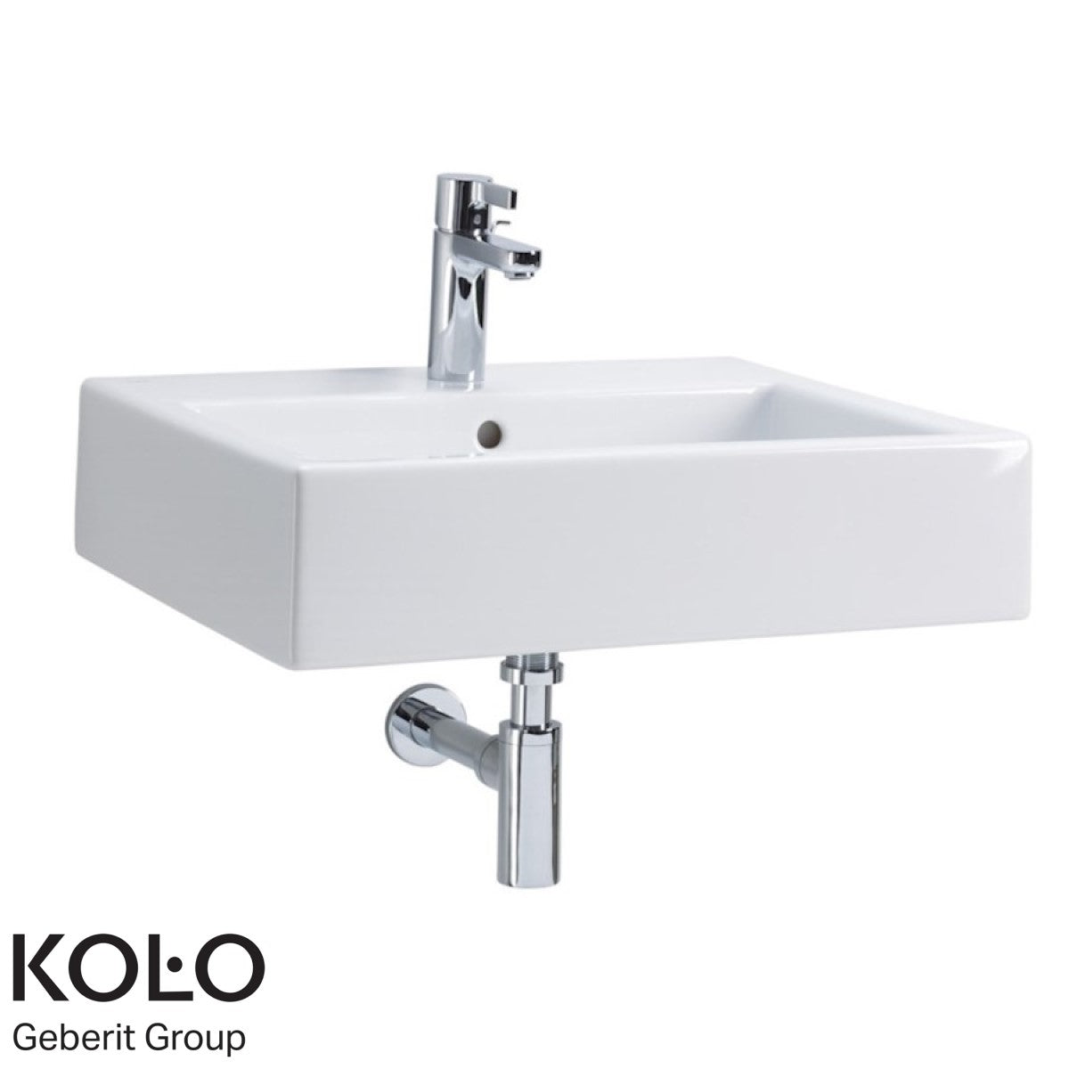 L51150000 Kolo Twins 50 x 46 cm pravokotni keramični umivalnik z odprtino za armaturo
