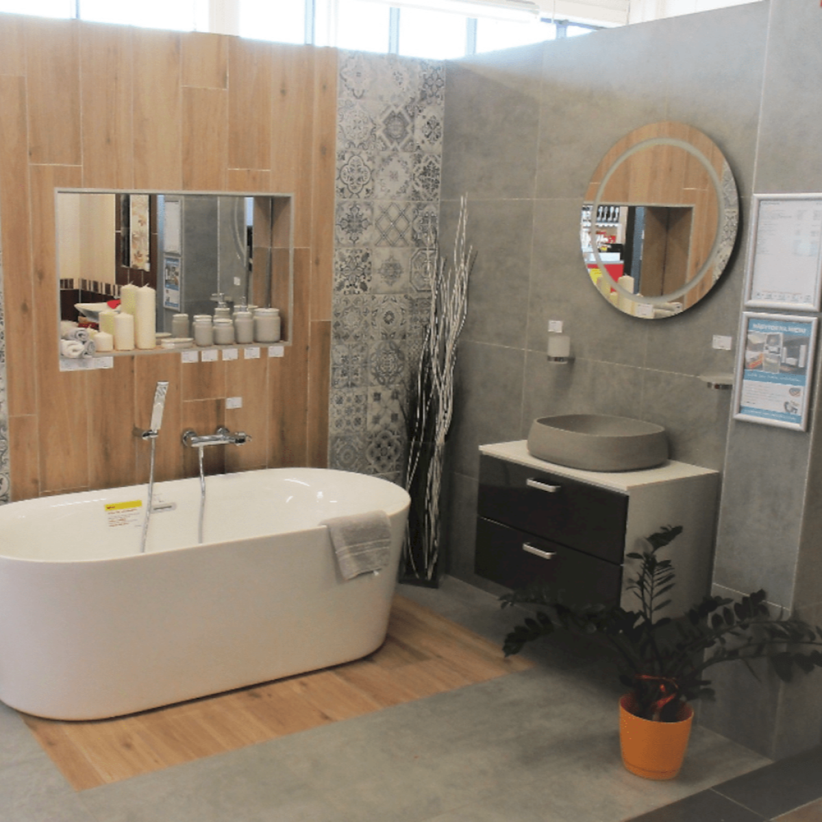 LA4444LG Triomini Lapis 44 x 44 cm kvadratni kamniti napultni umivalnik