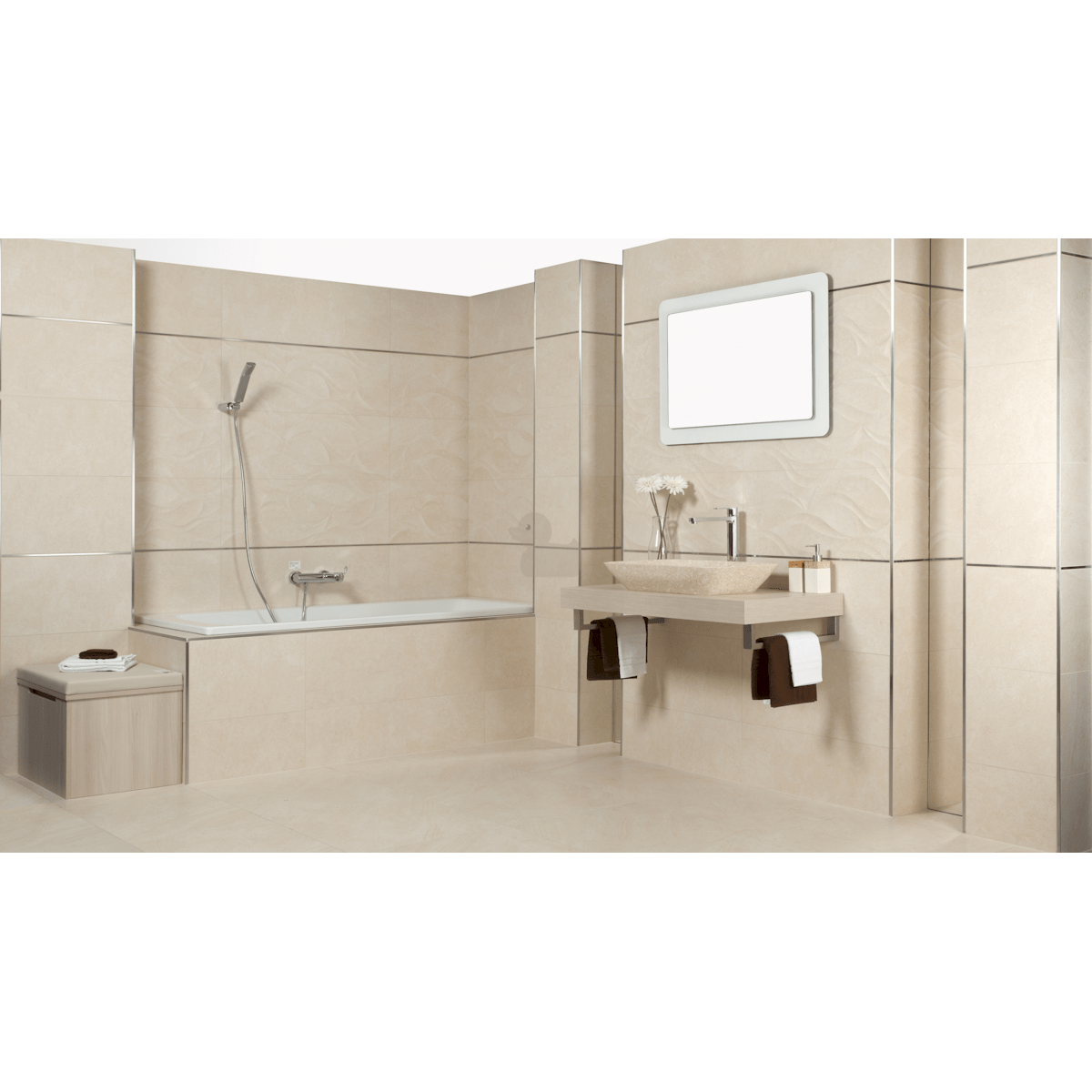 LA6038LB Triomini Lapis 60 x 38 cm pravokotni kamniti nadpultni umivalnik