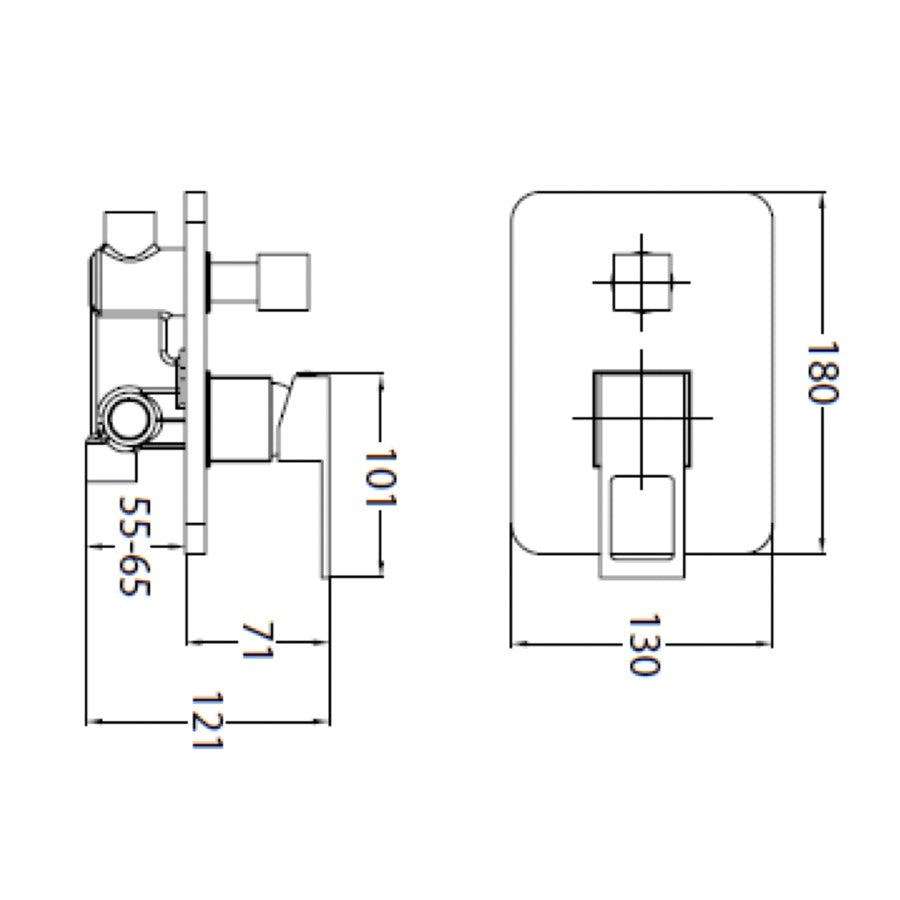 Armature-LE215 Optima Levanta (2 priključka) podometna armatura za kad ali tuš -KOPALNICA-ONLINE.SI