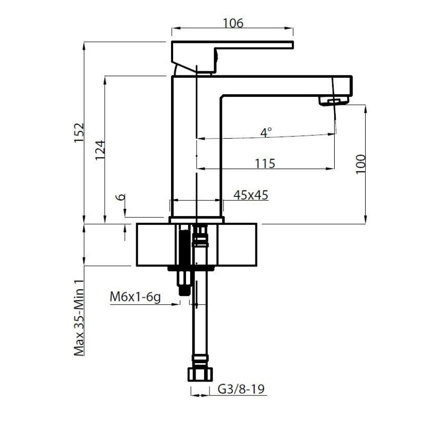 LE271M Optima Levanta armatura za umivalnik