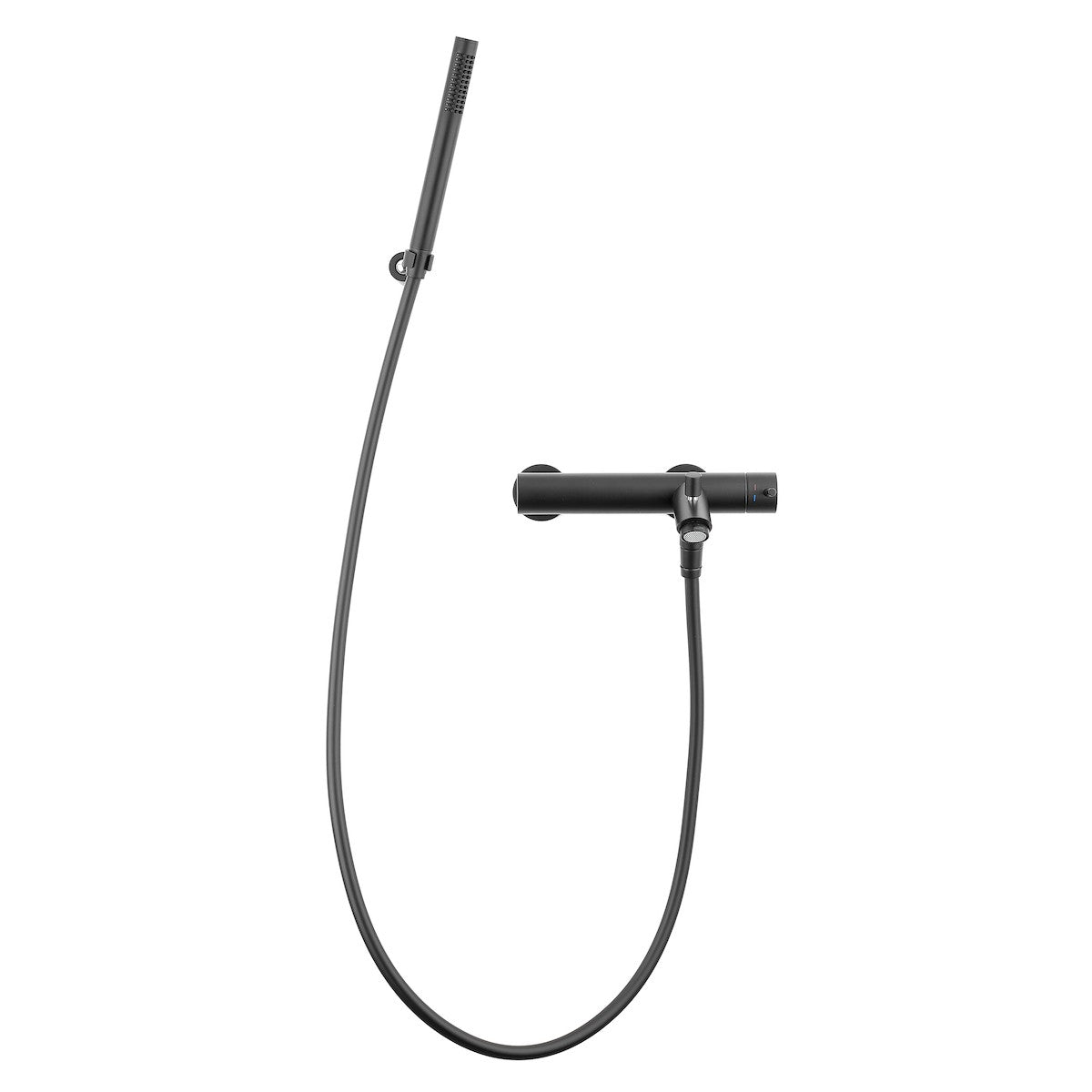 LIG023NO Paffoni Light stenska armatura za kad z ročno prho črna