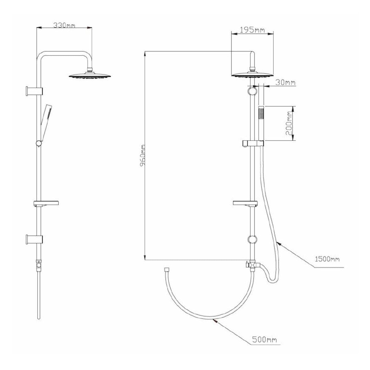 MULTIPIPEKNEW Multi tuš set brez armature