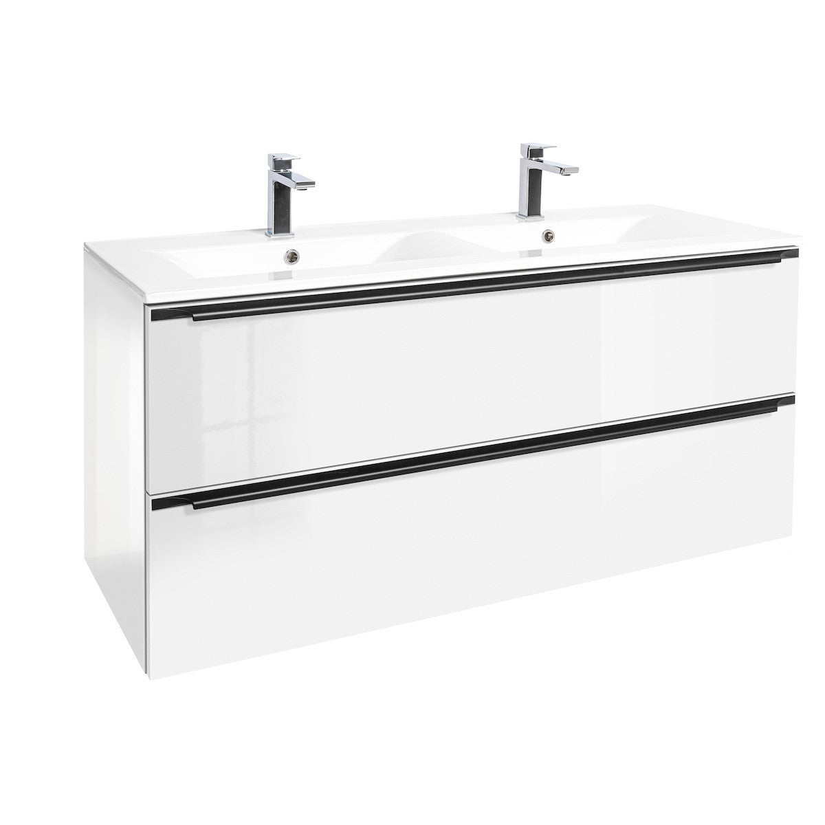 NOBIA120ZBL Naturel Nobia 120 x 46 cm dvojni umivalnik z omarico