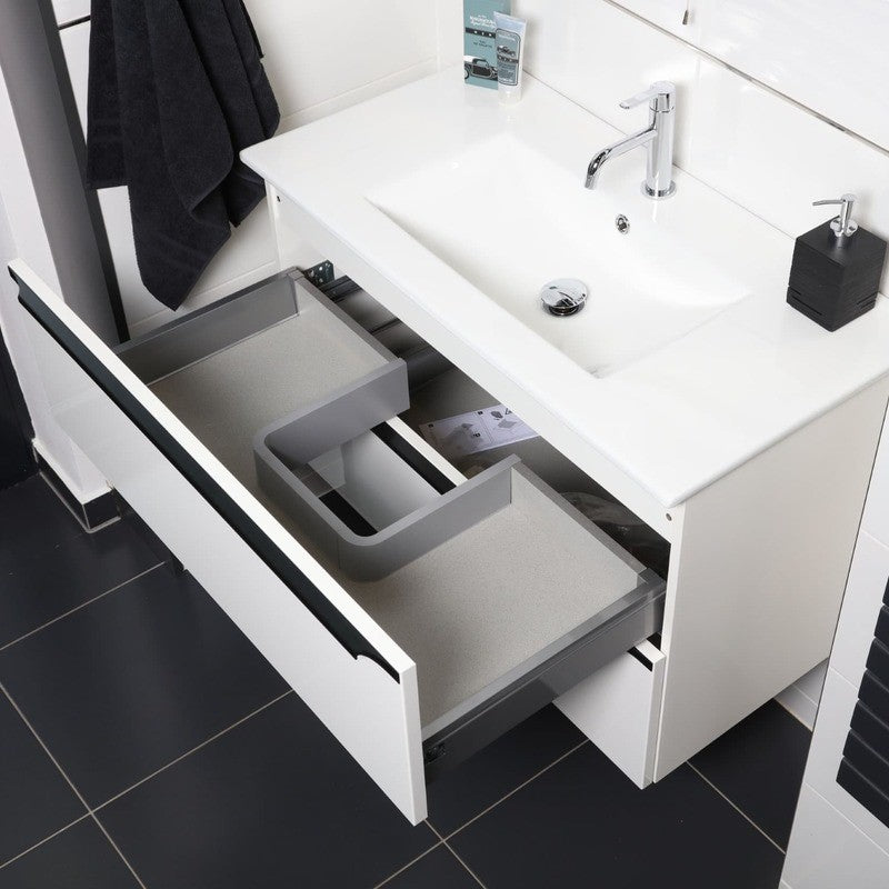 NOBIA90ZBL Naturel Nobia 90 x 46 cm umivalnik z omarico