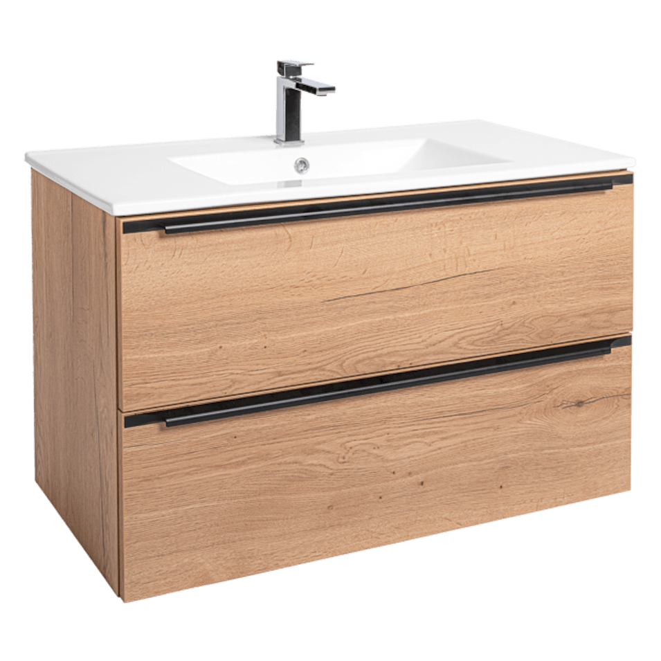 NOBIA90ZDS Naturel Nobia 90 x 46 cm umivalnik z omarico