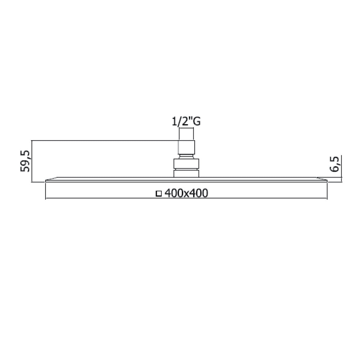OPH009 Optima 40 cm x 40 cm nadglavna prha