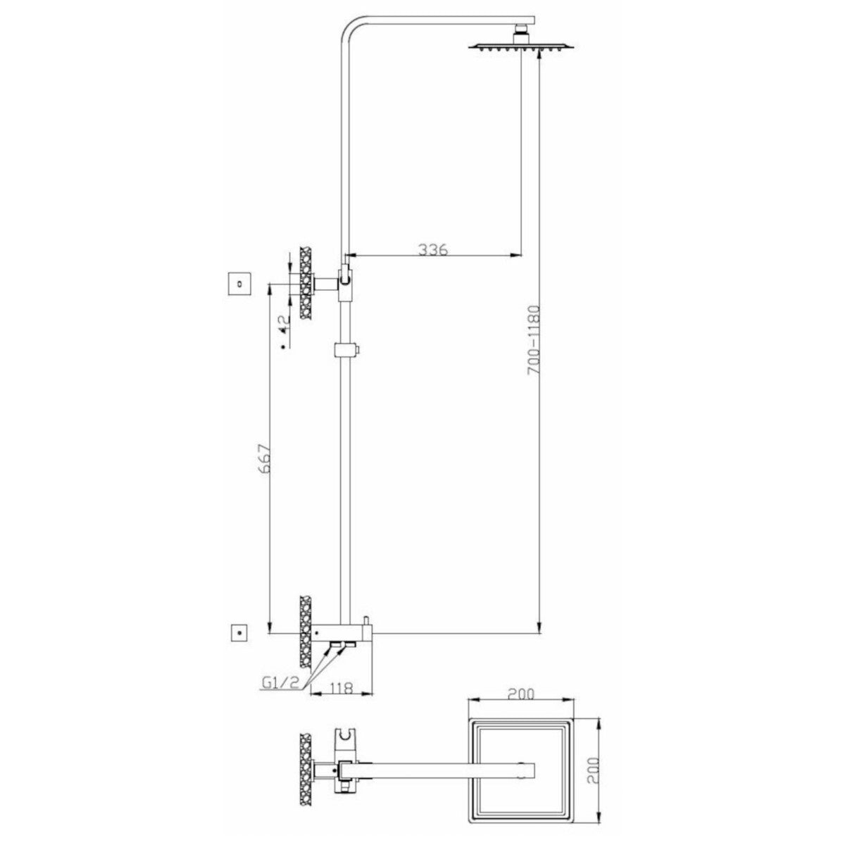OPTIMAPIPEH Optima tuš set brez armature