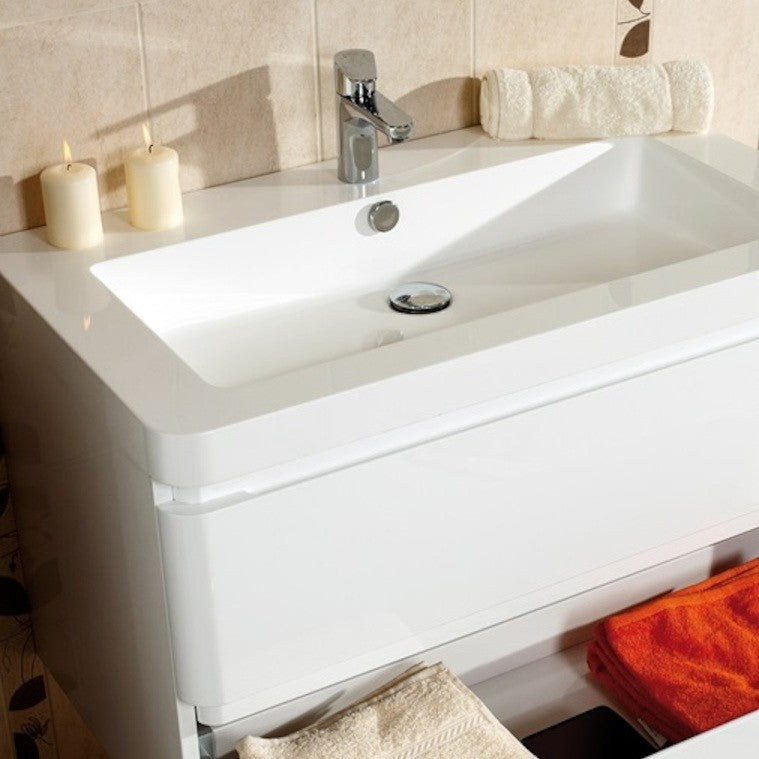 PA10549 Naturel Pavia 105 x 49 cm vgradni umivalnik iz litega marmorja z odprtino za armaturo