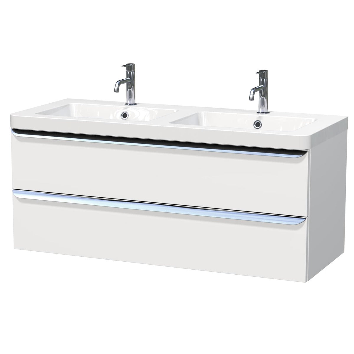 PAVIA3120ZCR Naturel Pavia 120 x 49 cm dvojni umivalnik z omarico