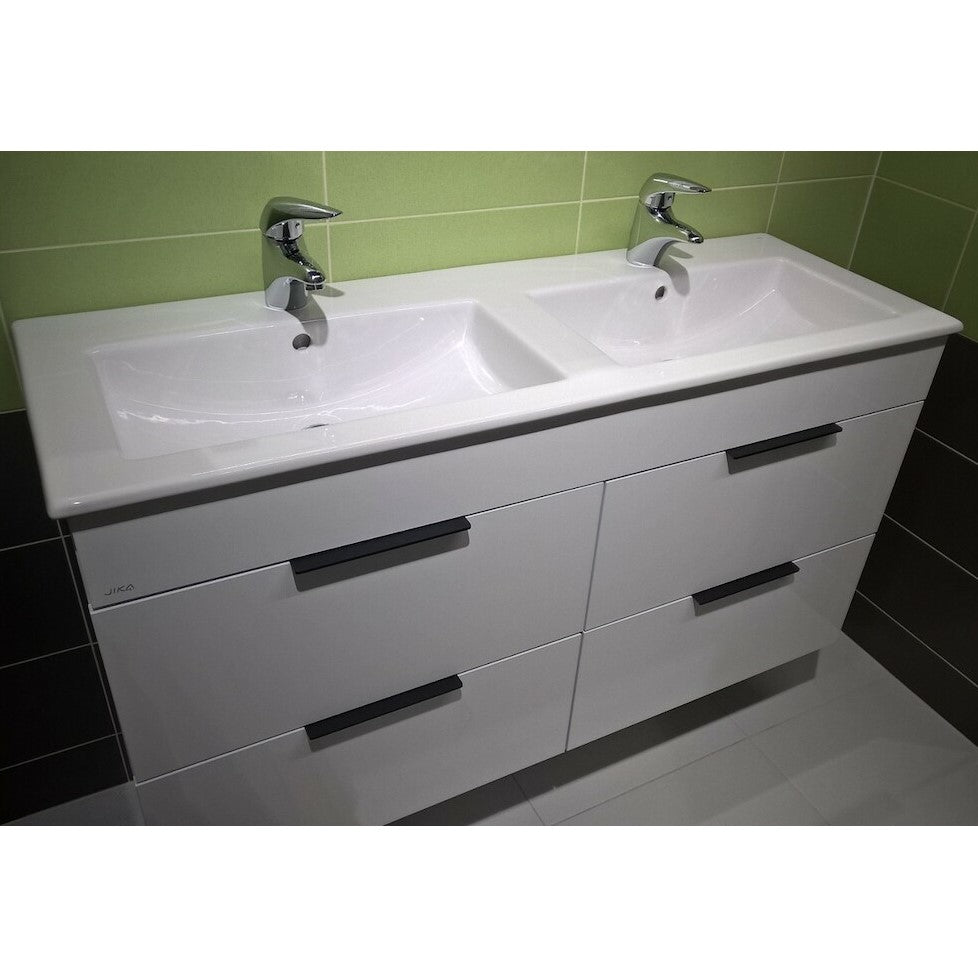 H4536621763001 Jika Cube 120 x 44 cm dvojni umivalnik z omarico