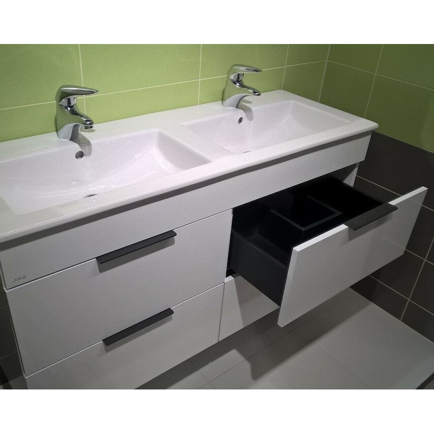 H4536621763001 Jika Cube 120 x 44 cm dvojni umivalnik z omarico