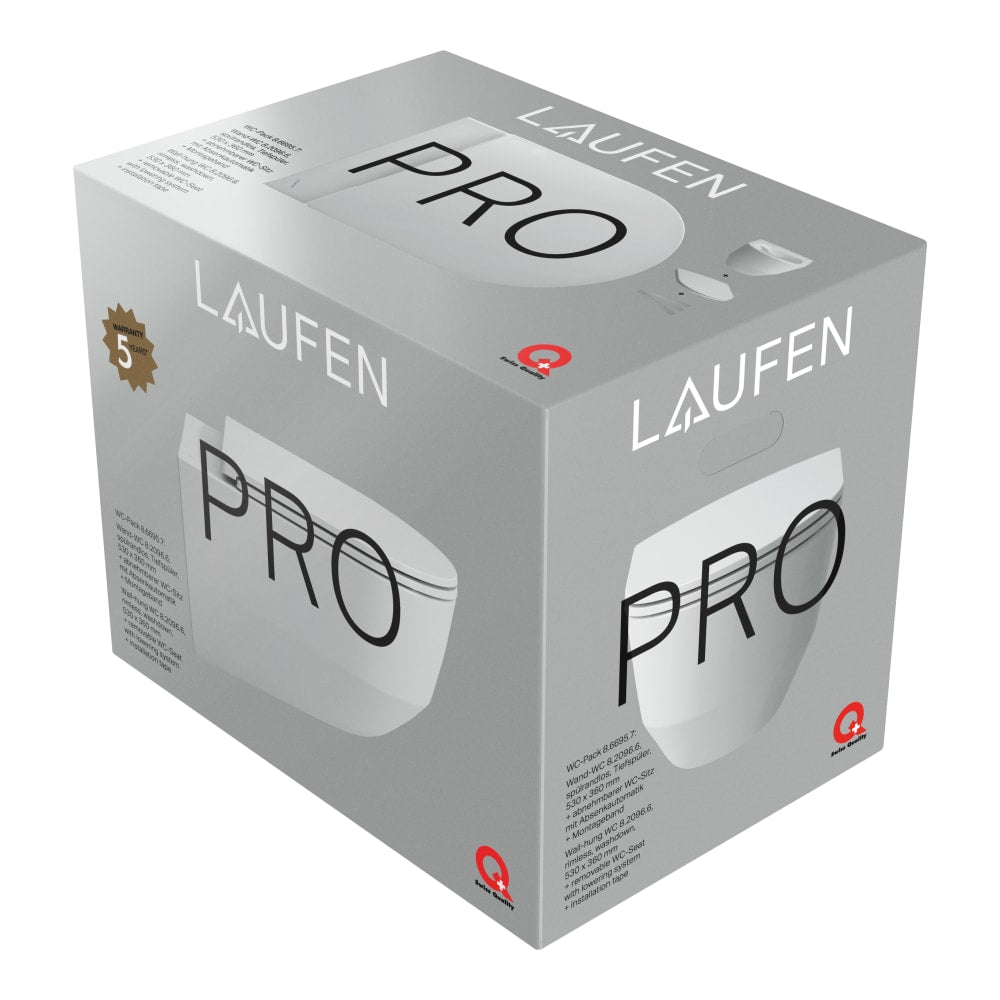 H8669570000001 Laufen Pro viseča brezrobna WC školjka z WC desko s počasnim zapiranjem