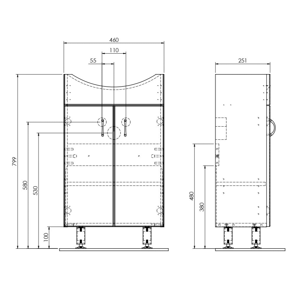 PRO50NOVA Multi Pro 52 x 41,2 cm umivalnik z omarico