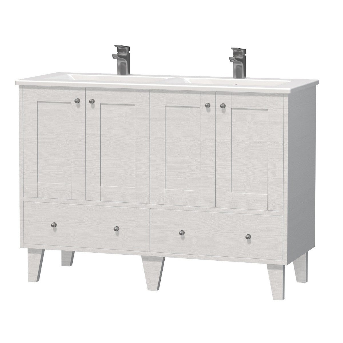 PROVENCE120BT Naturel Provence 120 x 46 cm dvojni umivalnik z omarico retro izgleda
