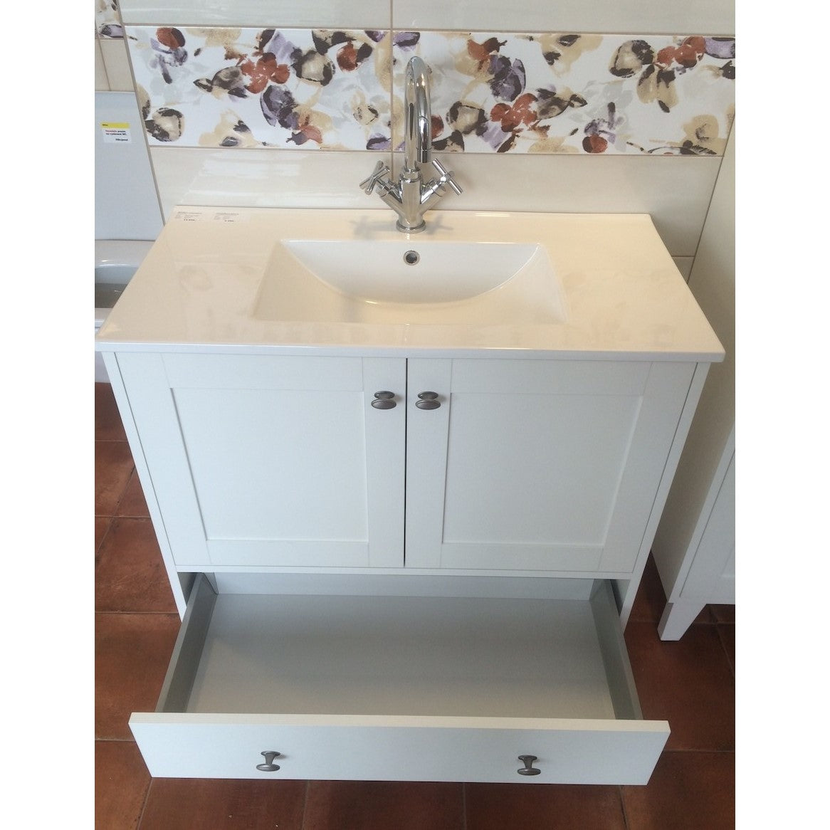 PROVENCE90BT Naturel Provence 90 x 46 cm umivalnik z omarico retro izgleda