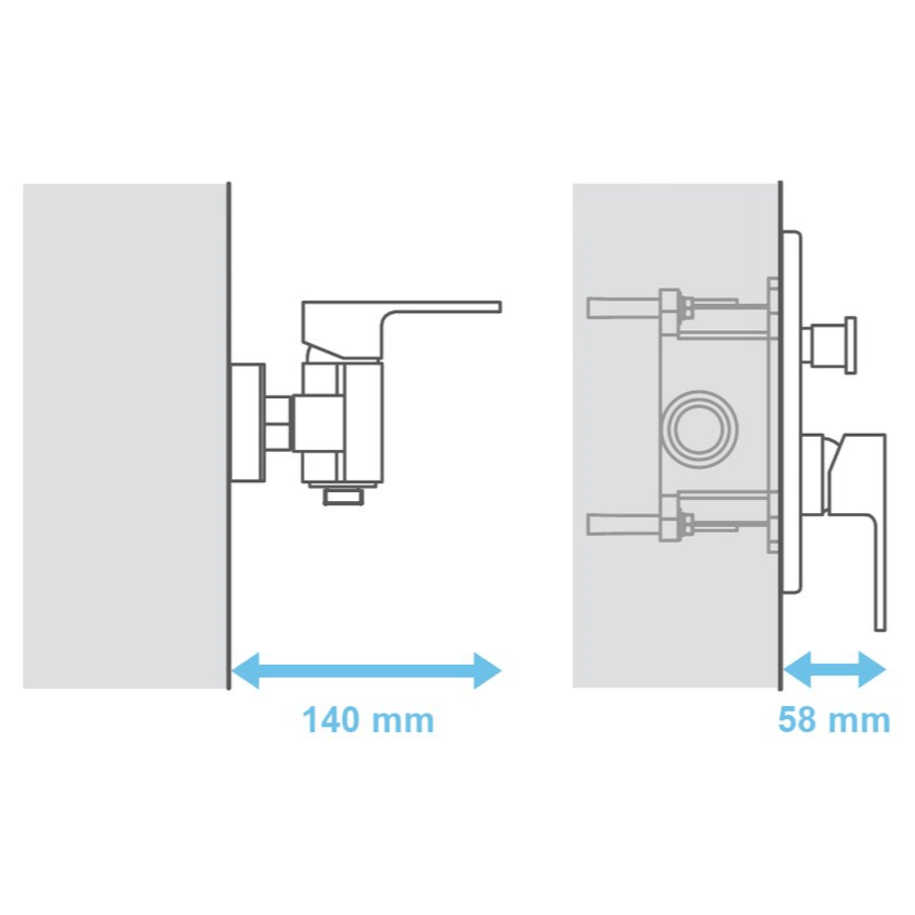 RB070.50 Ravak R-Box univerzalni podometni del (brez armature)